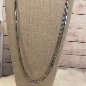 Loft- silver necklace long length